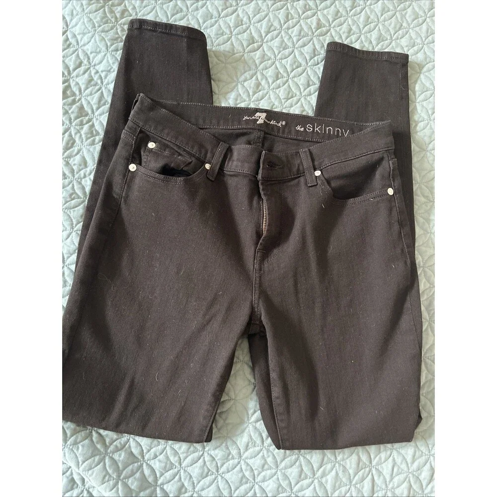 Seven 7 For All Mankind Skinny Jeans Size 29 Black